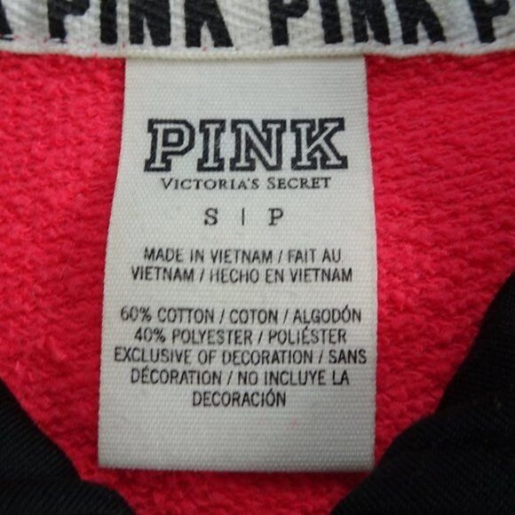 Pink Victoria's Secret Red Quarter Zip Shirt Small - Picture 4 of 5